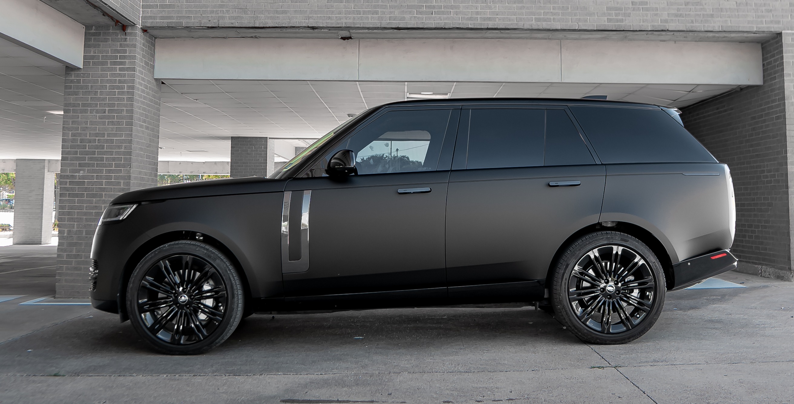 Satin black Range Rover finished in stealth PPF by Wraps Redefined