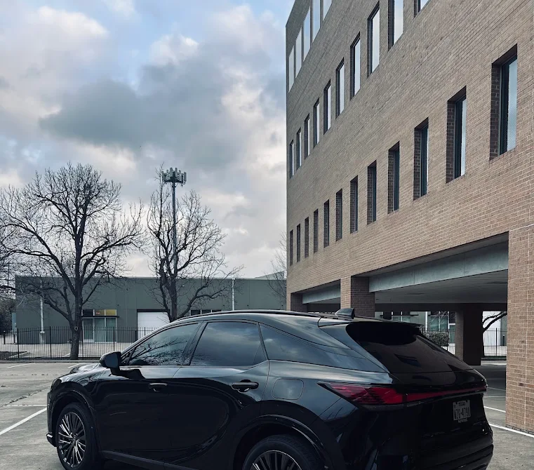 Black Lexus RX after a full chrome delete