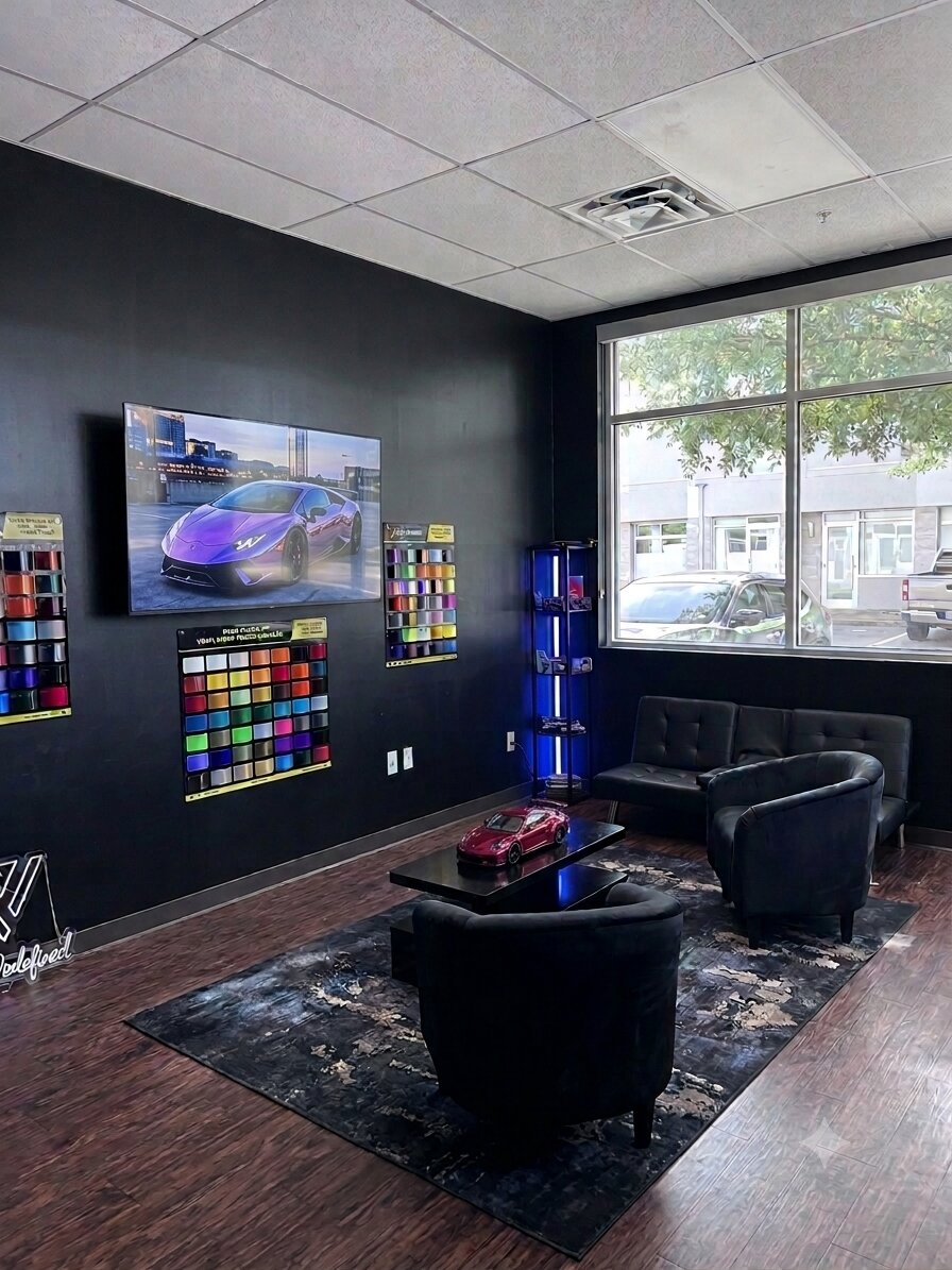 Consultation lounge at the Wraps Redefined studio