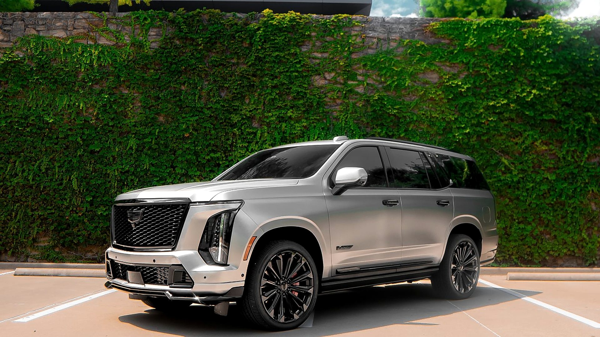 Champagne color change wrap on a full size luxury SUV in Dallas